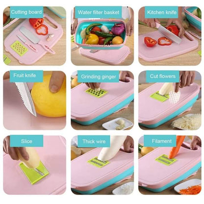 Collapsable colander& chopping board