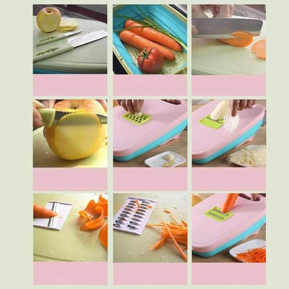 Collapsable colander& chopping board
