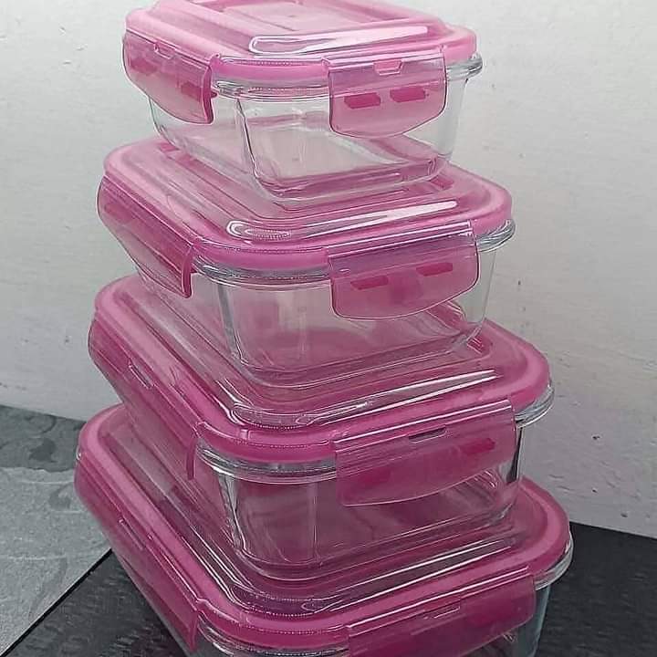 Borosilicate glass storage containers 4pc