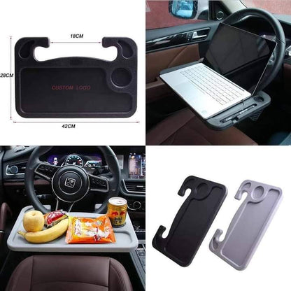 Car steering wheel tray