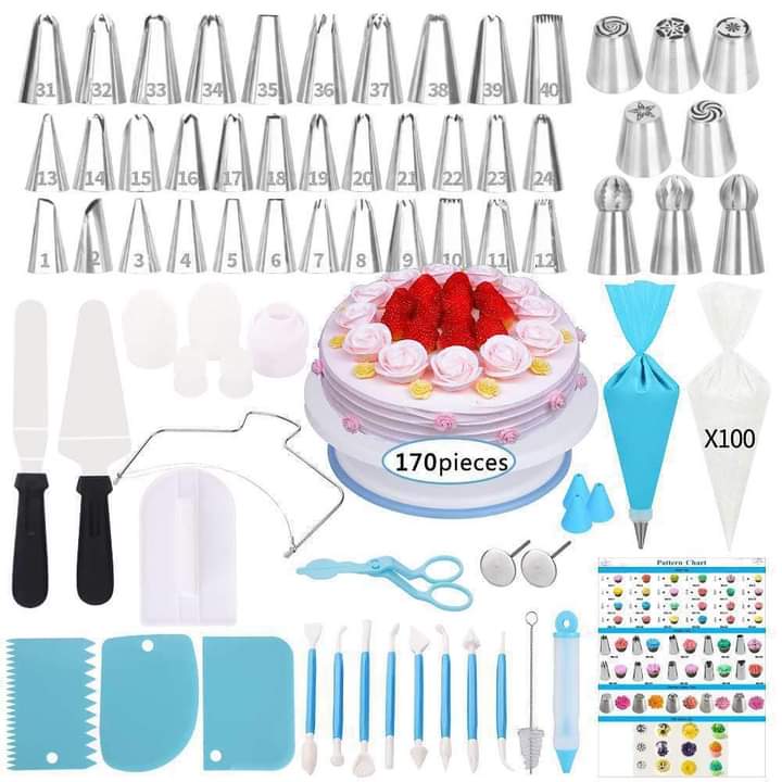 170 Piece cake decorating set