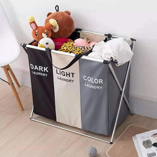 Compartment foldable laundry basket hmm