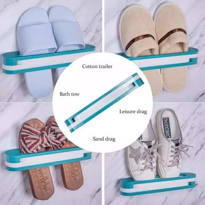 3 in 1 Wall Mounted Foldable Shoe/Towel Rack