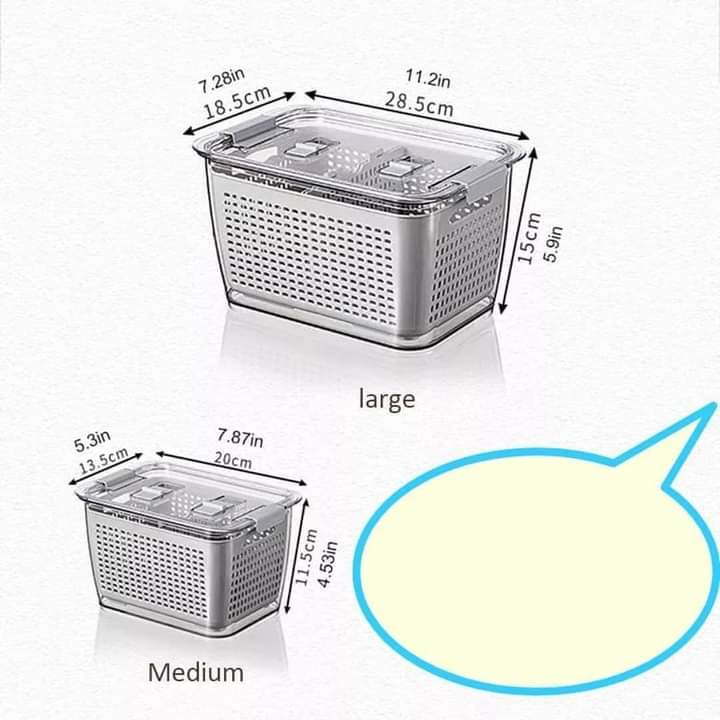 Fruits Storage Draining Container