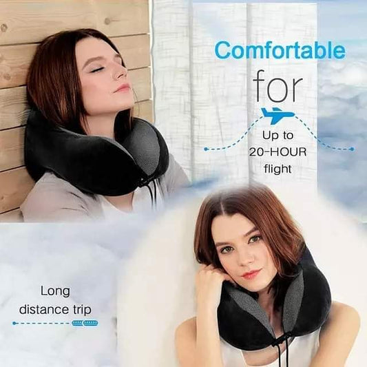 Memory foam travel neck pillow