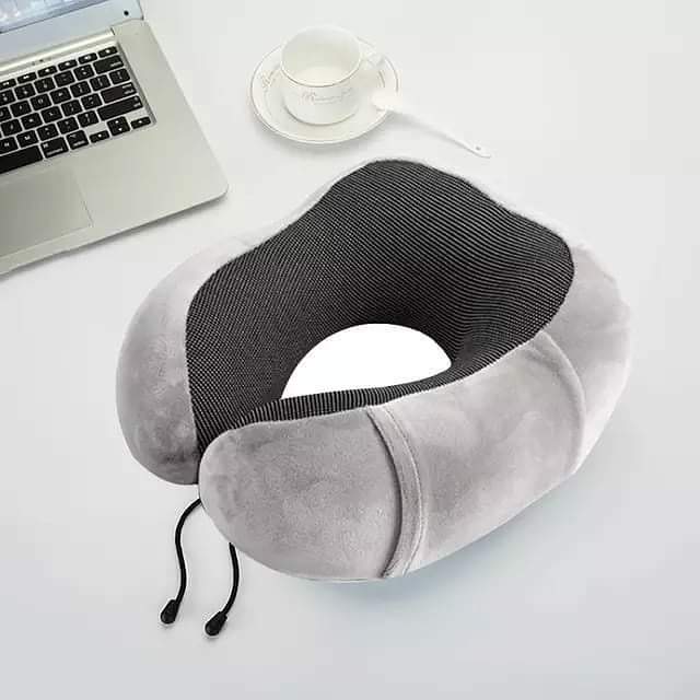 Memory foam travel neck pillow