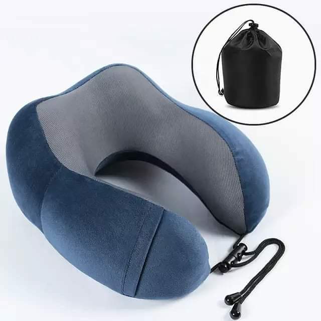 Memory foam travel neck pillow