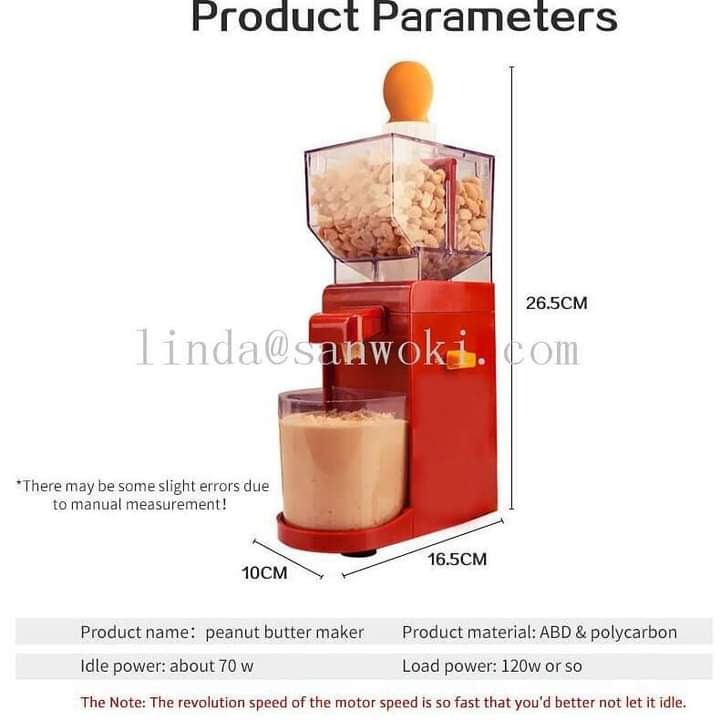 Electric peanut butter maker