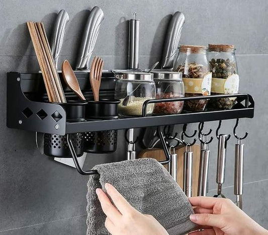 Wall mounted kitchen rack organizer