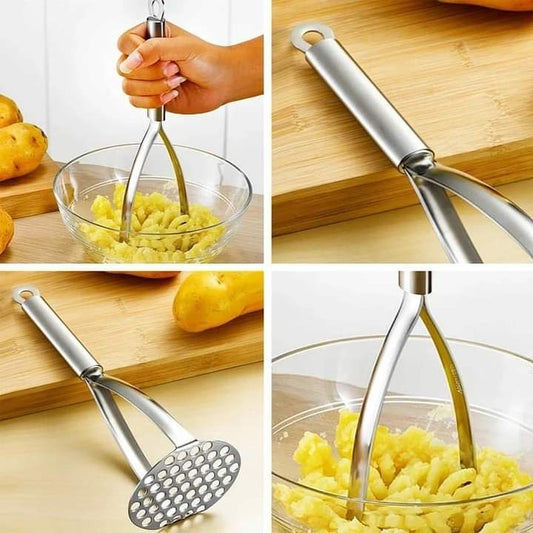 Stainless steel potato masher