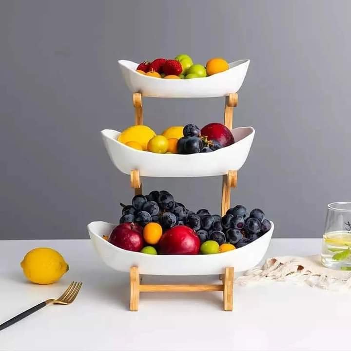 3- Tier luxurious candy/ fruit rack white