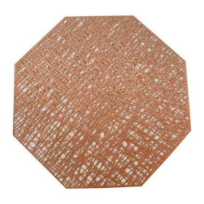 Hexagonal 6pcs classy non-woven table mats