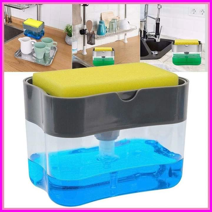 Kitchen 2 in-1 multifunction sponge soap dispenser & sponge caddy