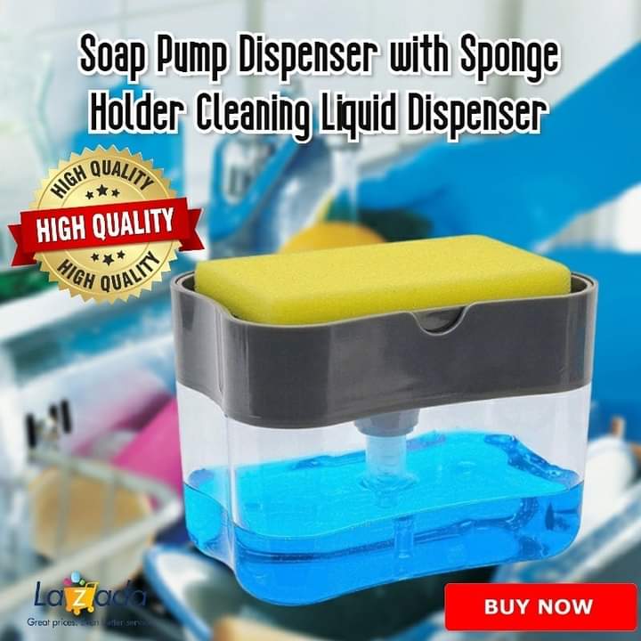 Kitchen 2 in-1 multifunction sponge soap dispenser & sponge caddy