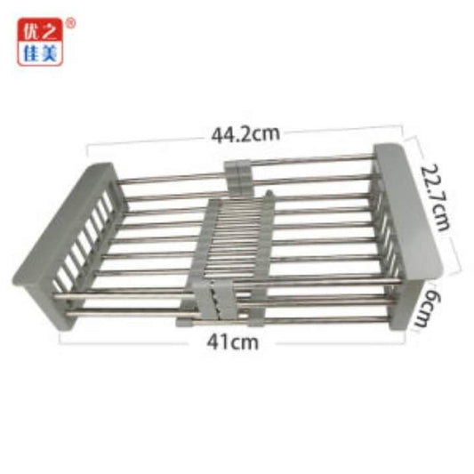 Retractable fruit vegetable /utensil draining rack