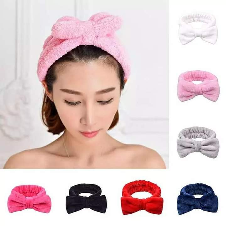 Coral fleece bowknot headbands