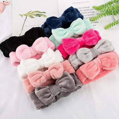 Coral fleece bowknot headbands