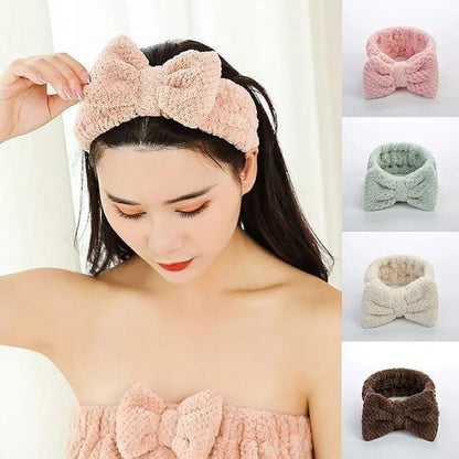 Coral fleece bowknot headbands