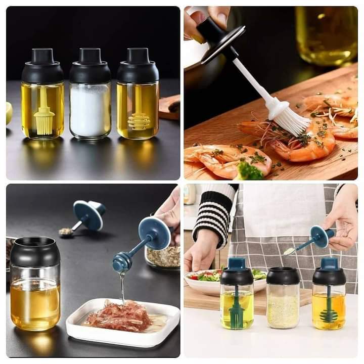 250ml Glass Condiment Jars - 3pc set