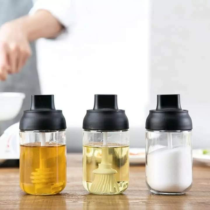 250ml Glass Condiment Jars - 3pc set