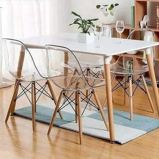 White Wooden Table with wooden stands