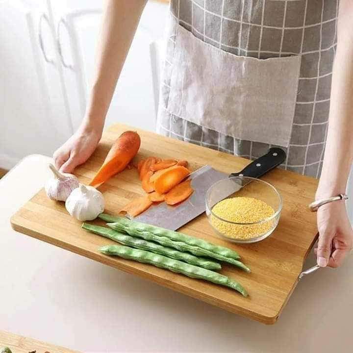 Large wooden chopping board