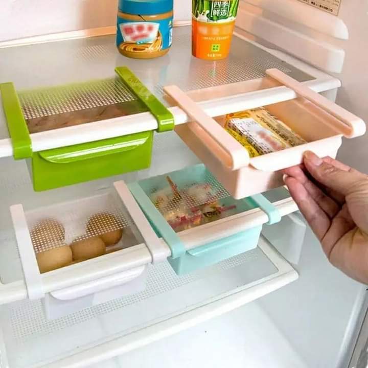 Mini ABS Slide Kitchen Fridge Space  rack -3pc set