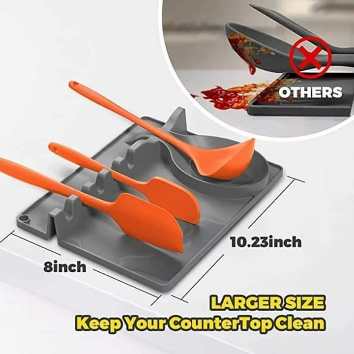 2 in 1 Silicon Spoon Holder