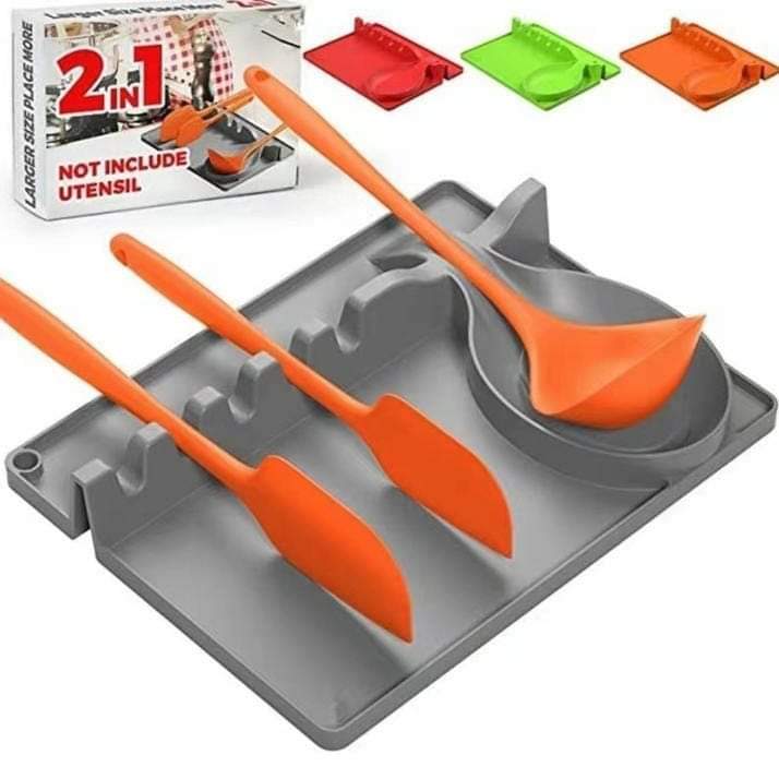 2 in 1 Silicon Spoon Holder