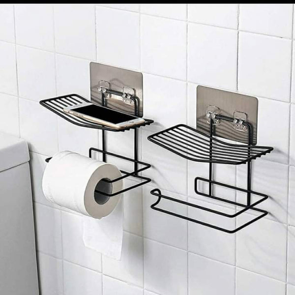 Wall mounted wrought iron tissue holder