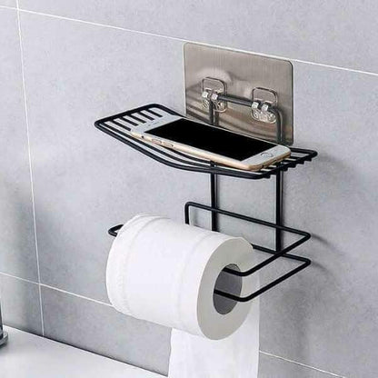 Wall mounted wrought iron tissue holder