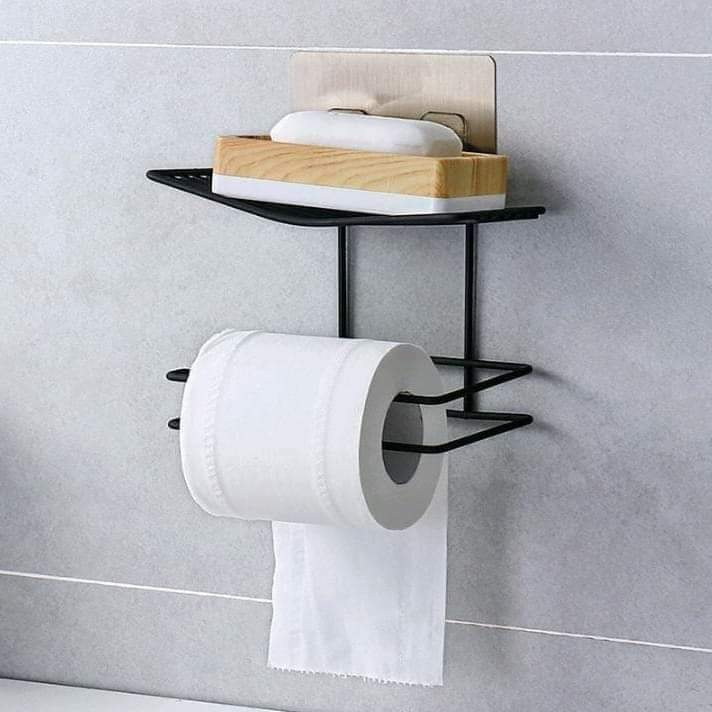Wall mounted wrought iron tissue holder