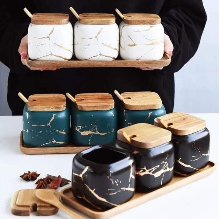 Nordic ceramic spice set