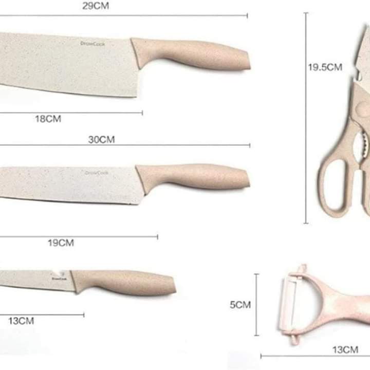 5pcs +holder wheat stalk profile knife sets