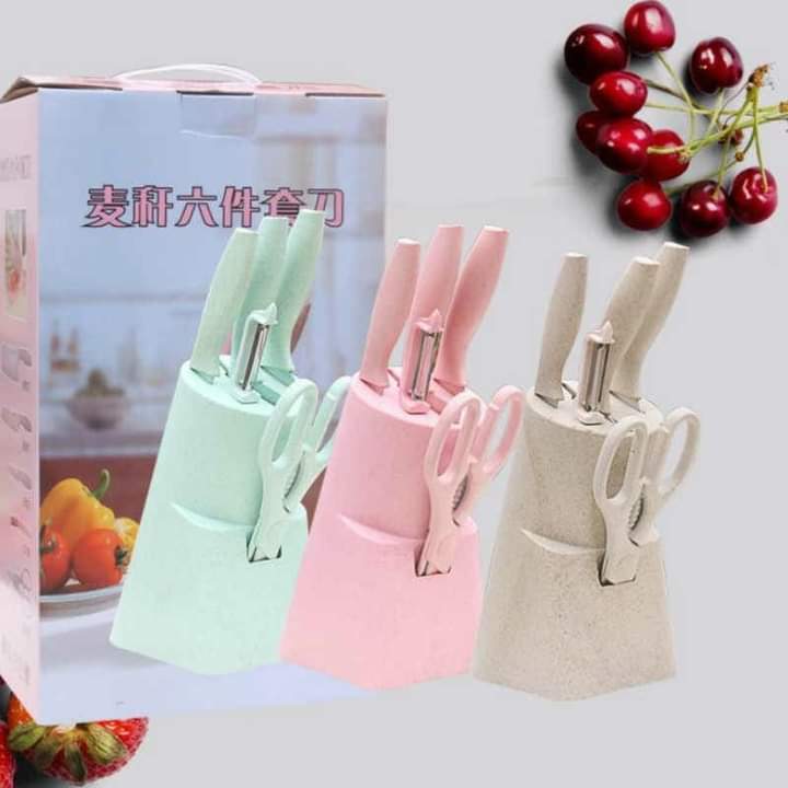 5pcs +holder wheat stalk profile knife sets