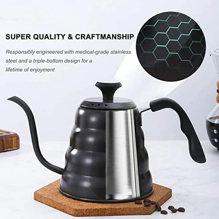 1.5L Stainless Steel Coffee Kettle