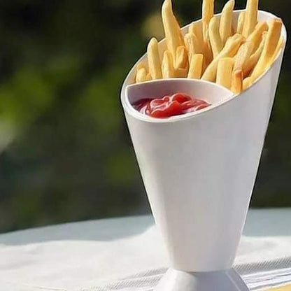 Dig and dip 2 in 1 fries sauce container