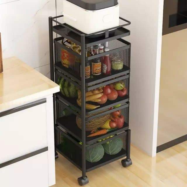 ,5! tier square vegetable rotating rack