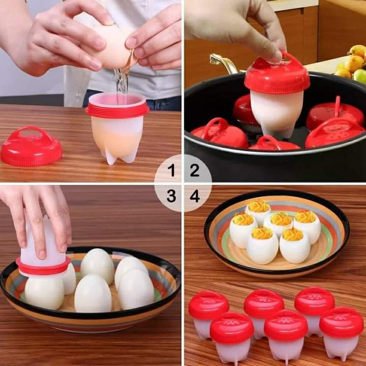 6 Silicone eggs boiler