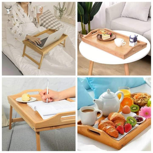 Foldable Bamboo Bed Tray