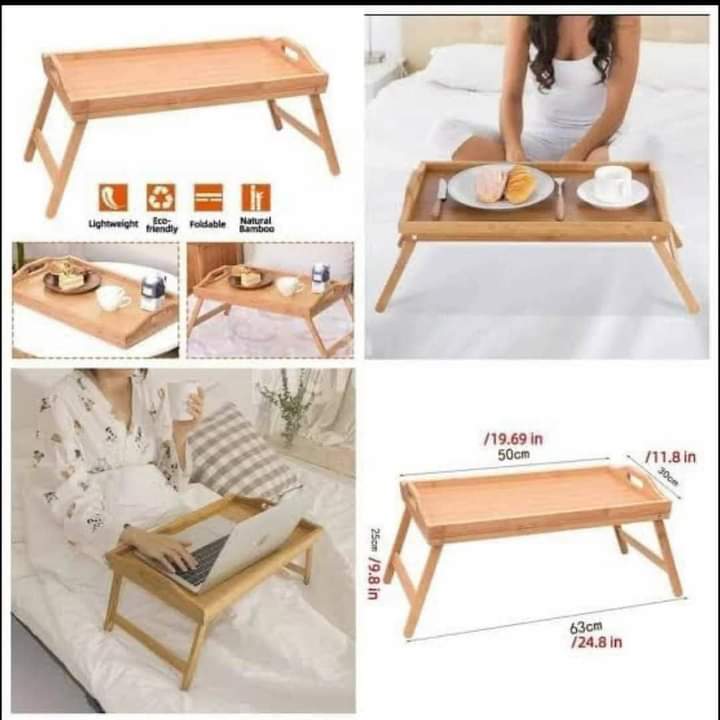 Foldable Bamboo Bed Tray