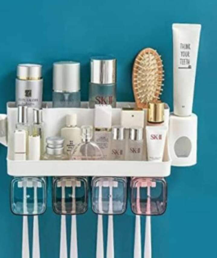 Toothpaste dispenser & brushing cups