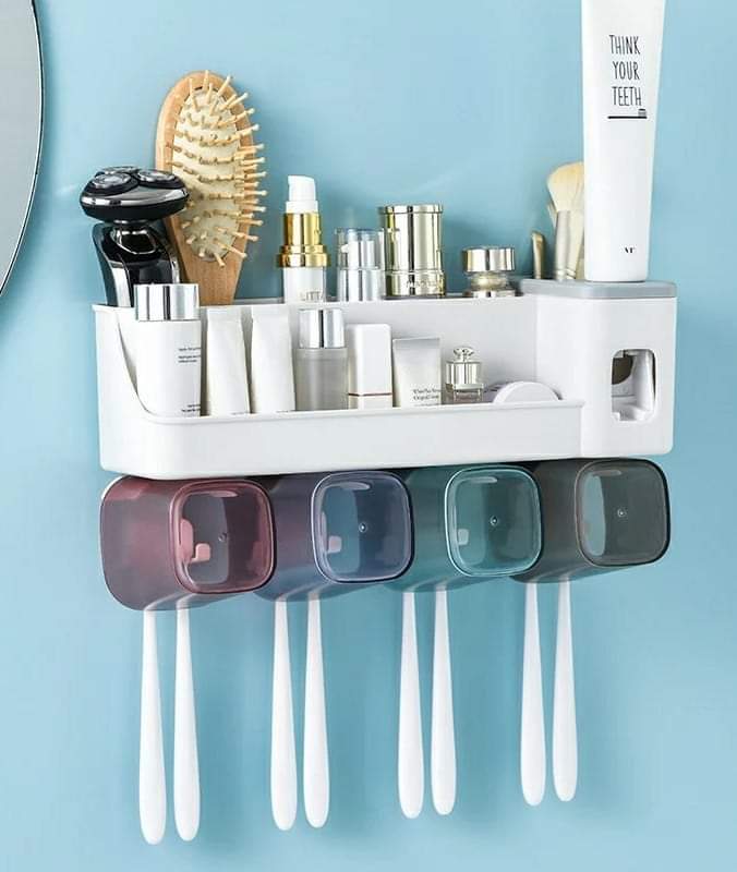 Toothpaste dispenser & brushing cups