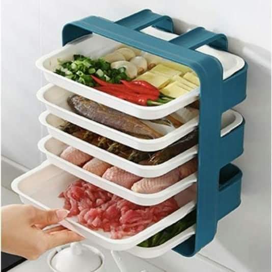 Kitchen multilayered food prep rack