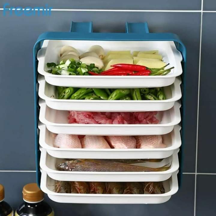 Kitchen multilayered food prep rack