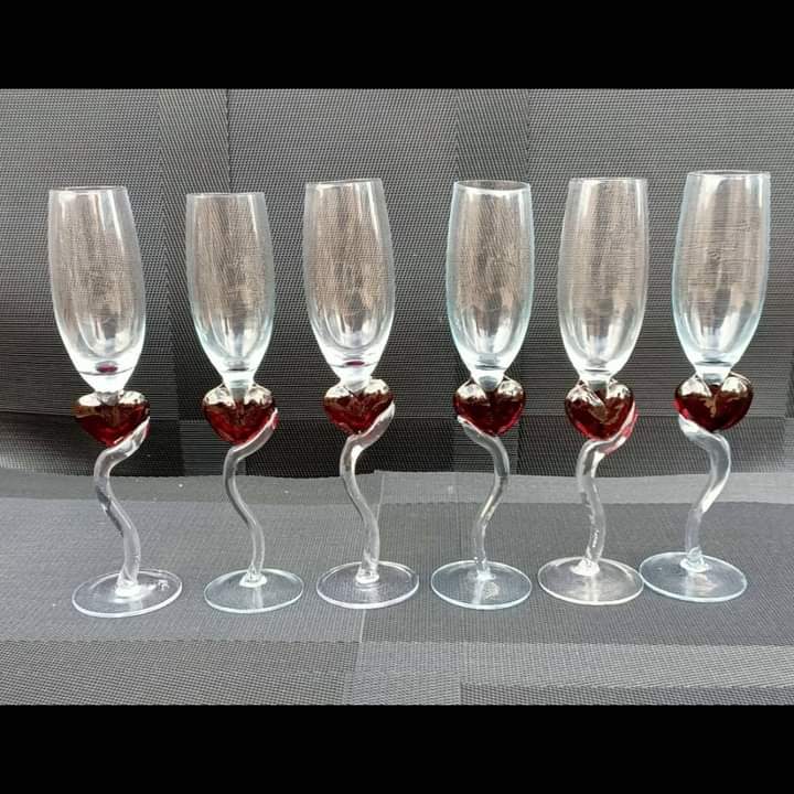 180ml Heart Champagne Flute glasses