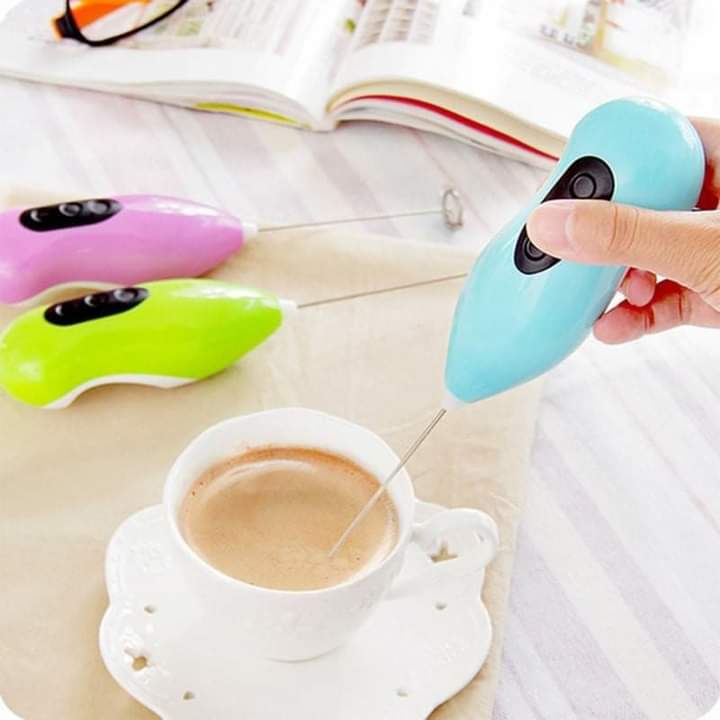 Battery powered milk/ coffee whisk frother