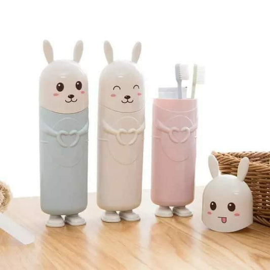 Cute rabbit toothbrush/ paste holders