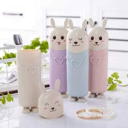 Cute rabbit toothbrush/ paste holders