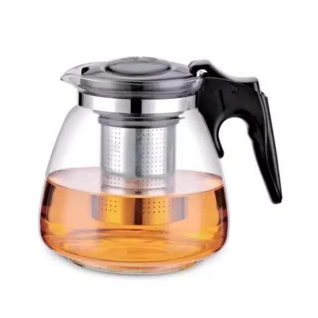 Stainless steel high temperature resistant glass infusion tea pot